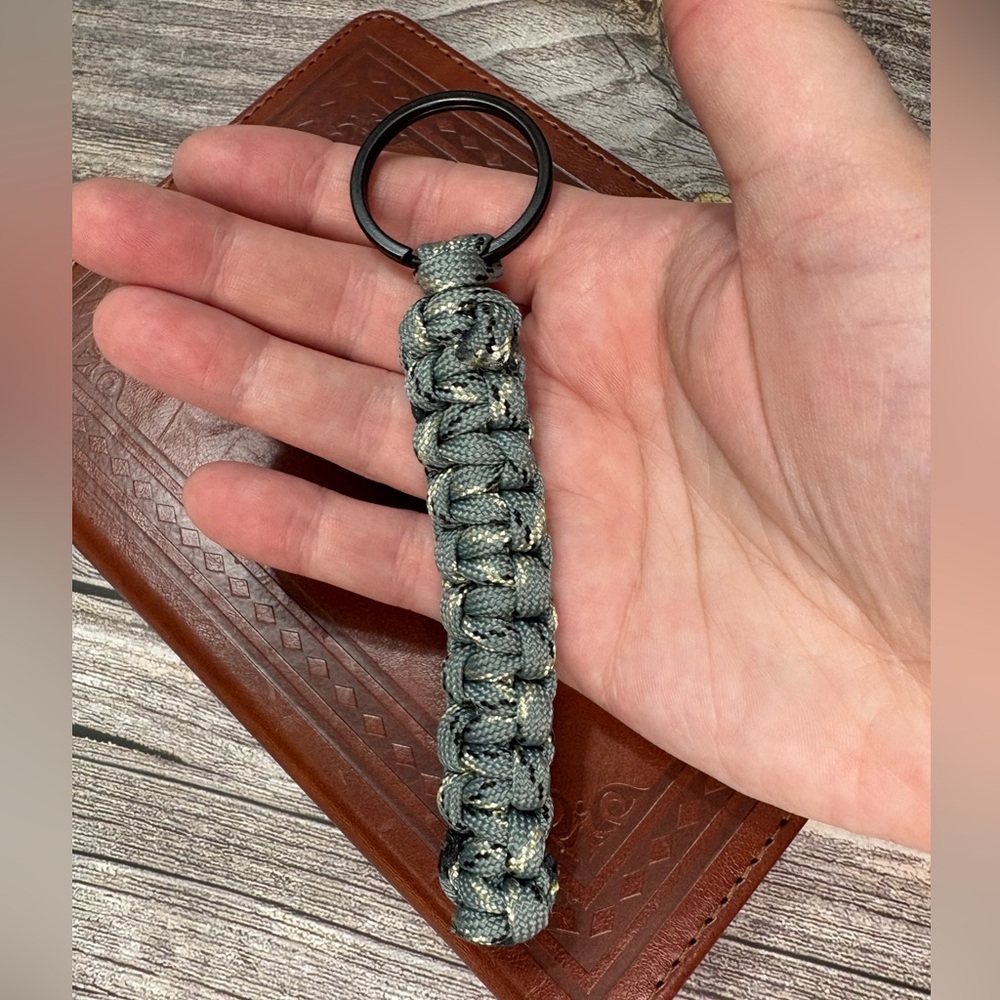 Gray Paracord Keychain